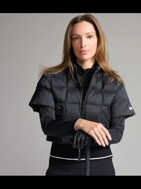 PXG Black Cropped Short Puffer Jacket